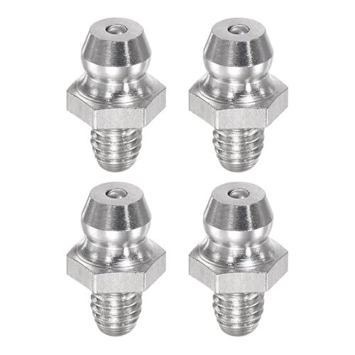 Image of uxcell 4Pcs Metric Stainless Steel Straight Grease Fitting M5 x 0.8mm Thread Hydraulic Grease Fitting Accessories