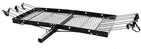 Tow Tuff Hitch Cargo Carrier with Bike Rack, 500 lb Capacity, Bla...