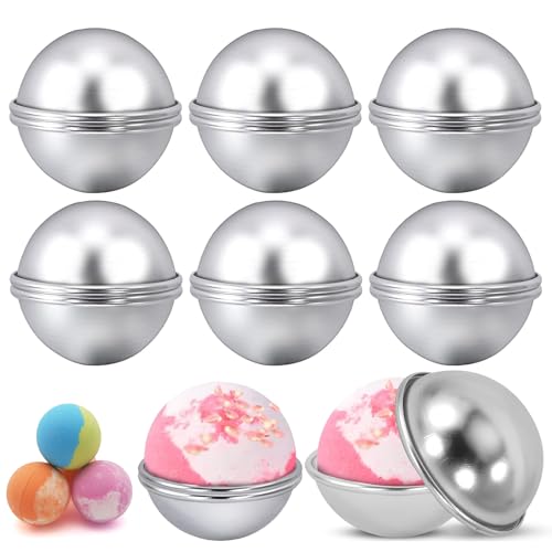 ddseexhe 12 Pieces Bath Bomb Molds 2.1 Inches Bath Bomb Press Mold Making Kit for DIY Making Supplies Crafting Your Own Handmade SPA 6 Set