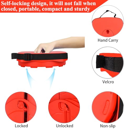 Image of Fishboy Upgraded Collapsible Stool, 400lbs Max Weight, Lightweight But Sturdy, Portable Retractable Folding Telescoping Foldable Camping Stool for Adults Outdoor Fishing Hiking BBQ