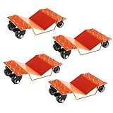 Car Wheel Dolly Set of 4/2 Heavy Duty, Car Rollers for Moving Car, 8000LBS Capacity Vehicle Mover with Dual-Lock Brakes, Vehicle Dolly for Trucks/Trailers/Motorcycles