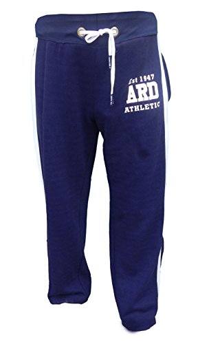 ARD-Champs Men's Fleece Joggers Track Suit Bottom Jogging Exercise Fitness Boxing MMA Gym Sweat Cotton Fleece Trousers (Navy Blue, 3XL)