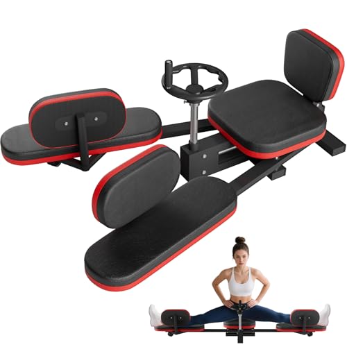 Image of 330LBS Heavy Duty Leg Stretcher Machine - Steel Frame Split Trainer with Adjustable Soft Padding, Flexibility Stretching Equipment for Home Gym, Dance & Yoga