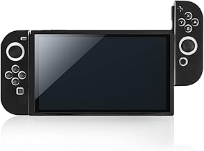 TwiHill Capa de silicone para Nintendo Switch OLED, capa de silicone de uma só peça Switch OLED com tudo incluído, acessórios para console de jogos Nintendo Switch OLED (Preto)