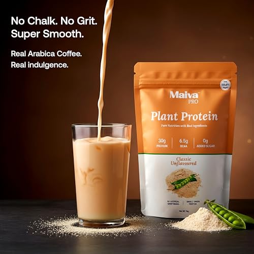 Image of Maiva Pro | Plant Protein Isolate - Classic Unflavoured - 250gm | 30g Protein, 6.5g BCAA | All Essential Amino Acids | Gut Friendly, Easy to Digest | Real Dates | Vegan, Dairy Free, No Preservatives
