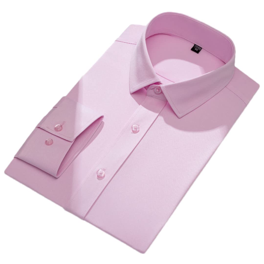 Camicia da uomo a maniche lunghe slim fit casual da lavoro elasticizzata professionale camicia da lavoro