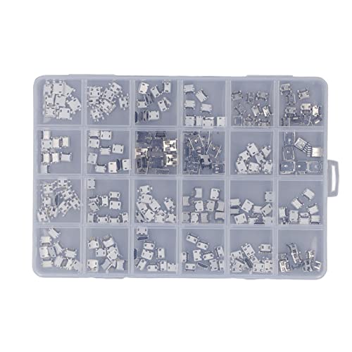 マイクロUSBコネクタ、240ステンレススチールハウジング PC用標準サイズメス・マイクロUSBコネクタ