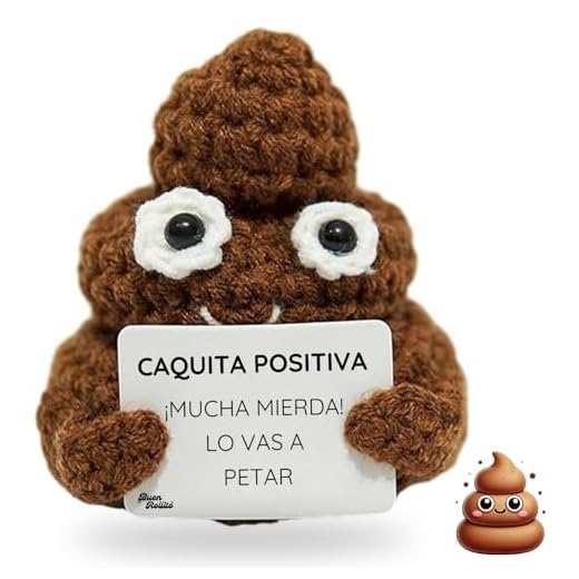 LOS BUEN ROLLITO® Regalo Original y Divertido Patata Positiva | Idea Graciosa, Cumpleaños Hombre Mujer Pareja Adolescente | Regalo Decoración Casa, Oficina (Caquita)