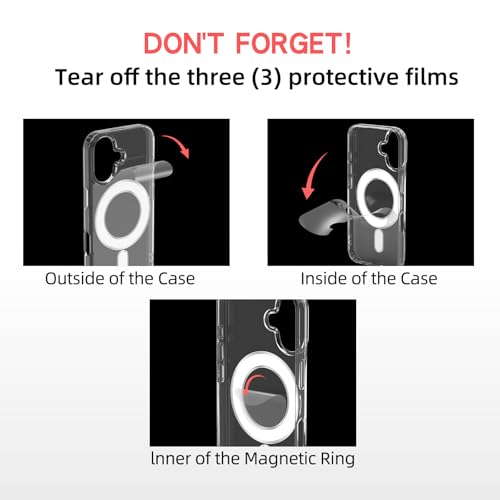 Coque iPhone 16 antichoc transparente vagues mer magnétique