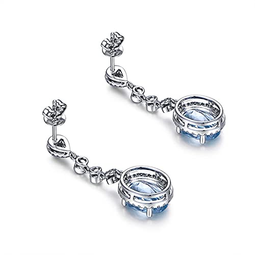 Boucles d'oreilles topaze bleu ciel : cadeau de mariage idéal