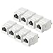 Aexit 8-Pack CAT6 Distribution electrical keyston-e Jacks, RJ45 Unshielded Cat 6 Ethernet Module 10G Network Solution White