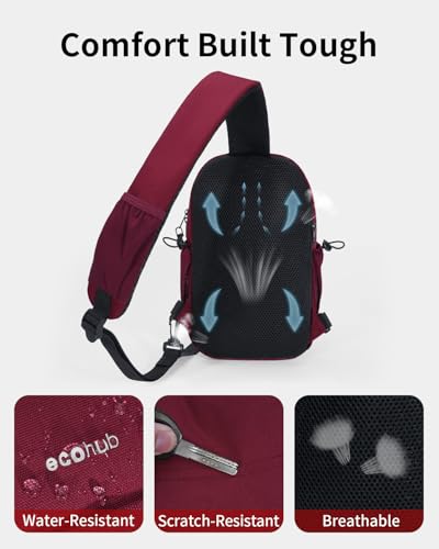 Morrales deportivos sling rojo para hombres ECOHUB miniatura 4