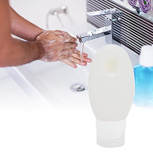 Mumusuki Travel Shampoo Bottles, Silicone Travel Bottles with Suction Cup Traveling Size Liquid Containers for Shampoo Toiletries (White) - Image 4
