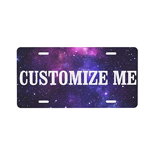 Galaxy Custom Personalized License Plate,Customized License Plates For Front Of Car Novelty Car Tags With Your Own Text Image For Vehicle Car Auto Motorcycle Moped Bike Bicycle 6 X 12