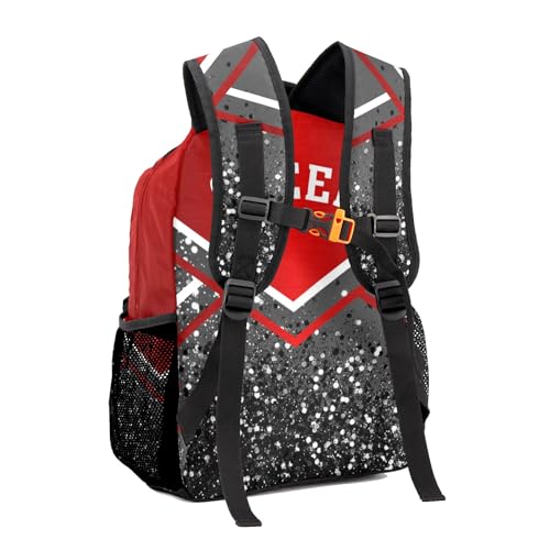 Cheer Backpacks Cheerleading Bags for Cheerleaders Personalized Birthday Christmas Gifts for Cheer Team Coaches Girls with Name (Red Color)3