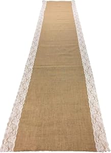 WJIAYAO Hochzeit Gangläufer Spitze Jute Teppich