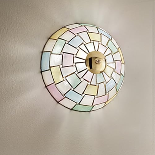 Perenz Plafoniera Madreperla Decorato Multicolor D. 30 Cm