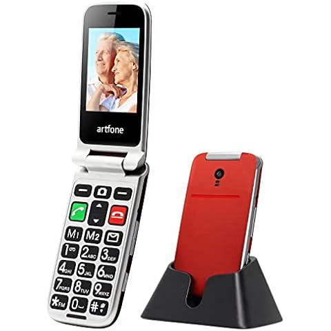 artfone CF241 Seniorenhandy Klapphandy ohne Vertrag, GSM Großen Tasten Mobiltelefon für ältere Menschen, Dual SIM und 2.4 Zoll großen Farbdisplay Cover