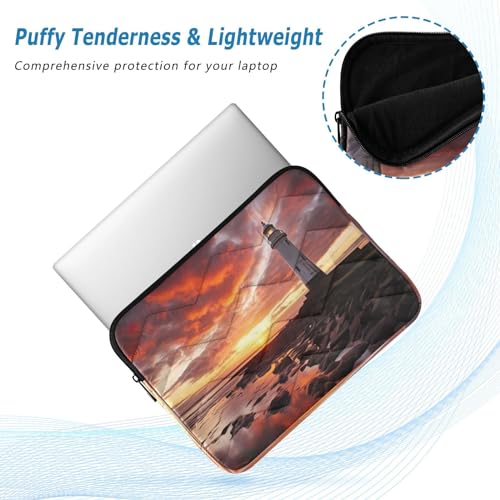 Funda para portátil de 13-14 pulgadas con diseño faro marino miniatura 5