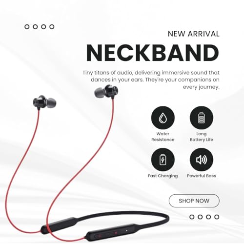 Image of Original for Oneplus Bluetooth Neckband Earphones Z2 ANC | 12.4mm Bass Drivers | 45dB Active Noise Cancellation | Long 28H Battery Life | Fast Charging | Lightweight Flexible Design | RED