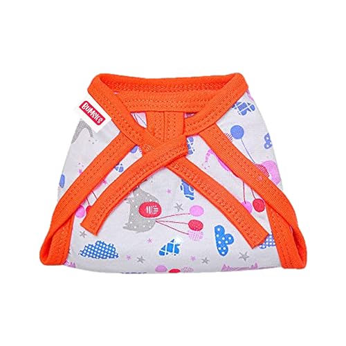 Image of Washable Reusable Cotton Hosiery U-Shape Tie up Nappies /Langot for New Born Baby | Soft, Skin-Friendly & Eco-Friendly | 0-3 Months - Pack of 10, White Printed