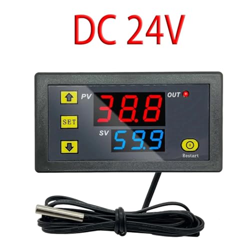 Termostato W3230 regulador de temperatura digital DC 24V con sensor acoplado 2
