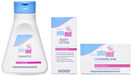 Buy SebaMed Baby Shampoo 150ml, Cleansing Bar 100g & Lotion 100ml Combo for Children Online at Low Prices in India - Amazon.in - Image 2