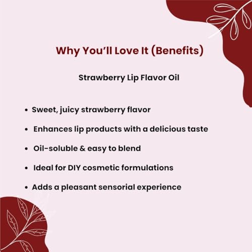 Image of Soapy Twist Strawberry Lip Flavour Oil - 25g | For Use in DIY Lip Balm, Lip Scrub, Lip Gloss and other Lip Product