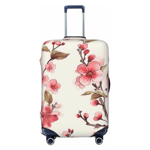 Cherry Blossom Luggage Cover Elastic Washable Suitcase Cover Anti-Scratch Suitcase Protector Spandex Luggage Protector Travel Baggage Covers for 18-32 inch Luggage