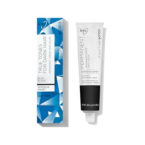 Ion True Tones for Dark Hair Permanent Crème Hair Color Blue Black Blue Black