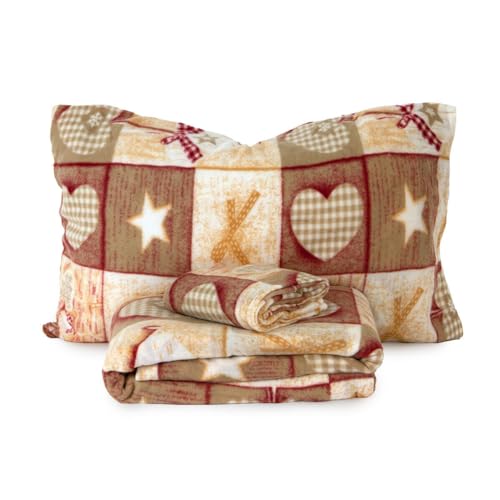 Morbidissimi Completo lenzuola Sweet in Pile dimensioni varie J926 Singolo BEIGE