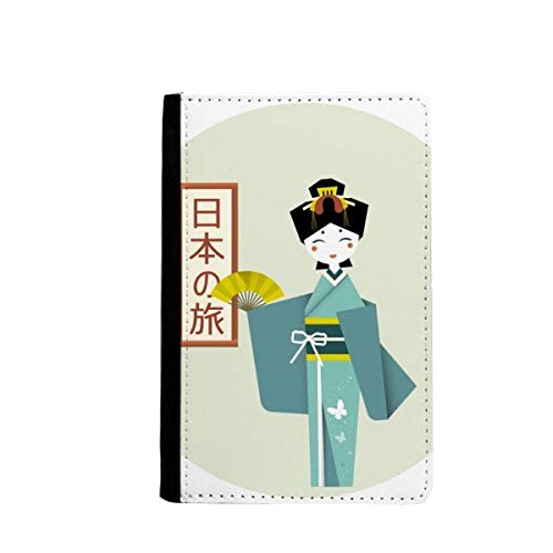 Porte-passeport japonais de haute qualité au motif traditionnel de fille