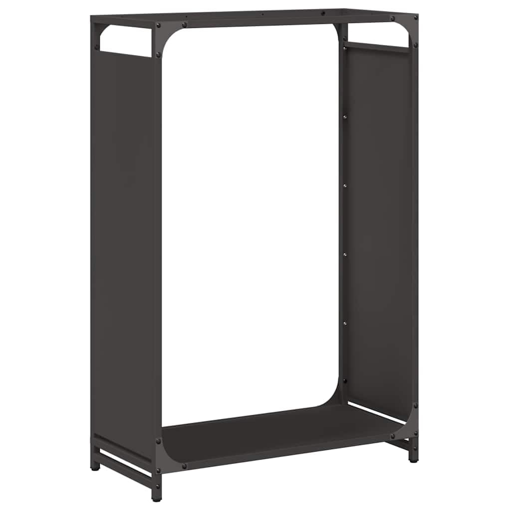 Genérico Leñero Negro 60x28x90 cm Acero Laminado en frío,Casa y jardín,Accesorios para hornos de leña y chimeneas,Bolsas y Soportes de leña-864211