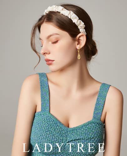 Sterling Silver Leverback Dangle Earrings for Women Teardrop Filigree 14K Gold Plated Dangly Earrings Mother’s Day Gift4