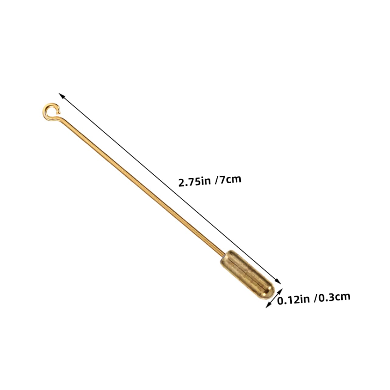 Gogogmee 30Pcs Copper Brooch Pins Long Needle Design with Stopper for Secure Hat and Scarf Fastening for DIY Jewelry and Crafts Portable and Versatile Accessories