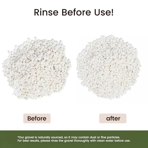 Image of CONSDAN 12 LBS Natural Gravel for Fish Tank, StoneCreek Betta Fish Aquarium Gravel, Vase Filler, River Rocks, Fish Tank Decorations, Perfect for Aquarium Decor, Fish Tank, & Indoor Plant, White