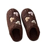 [ベルメゾン] ディズニー スリッパ 洗える 室内 足首まであったかな 脱ぎ履きしやすい もこもこ ボアスリッパ ミッキーモチーフ（チョコレート） M