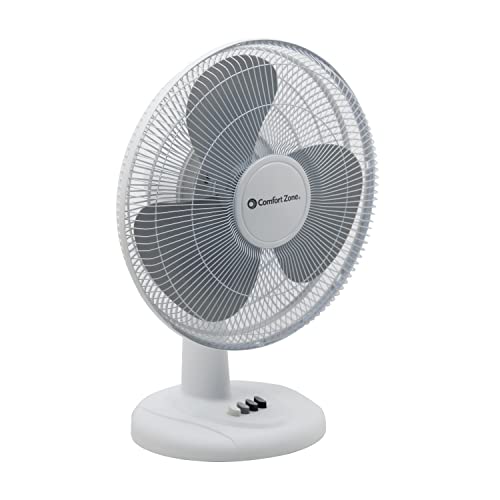 Comfort Zone JEN-619 Oscillating Table Fan With Adjustable Tilt, Convenient Push Button Controls, Quiet thumb #7