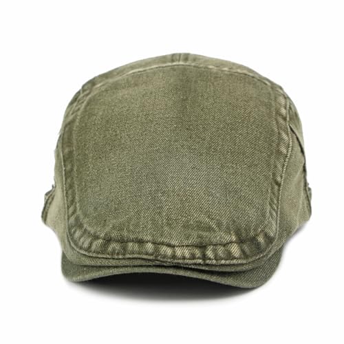 Image of Cotton Newsboy Cap,Breathable Ivy Gatsby Cabbie Beret Hat for Men's Women Driving Hunting Golf