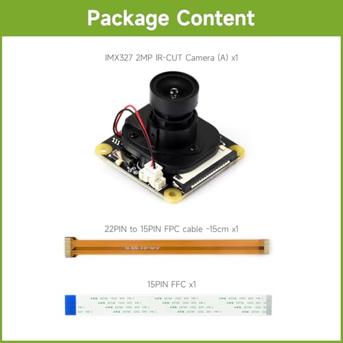 Caméra IMX327 2MP capteur starlight objectif 90 degrés module Raspberry Pi