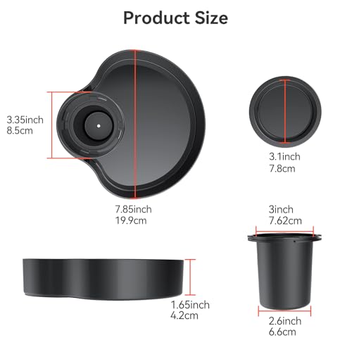 Image of [2 Pack] Car Seat Cup Holder Snack Tray Black, Toddler Travel & Road Trip Essentials Accessory for Mess-Free Snacking in The Car,Travel Tray for Kids Car Seat