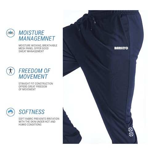 Image of BARKEYO Men's Regular fit Track Pants Sweatproof & Quickdry Technology