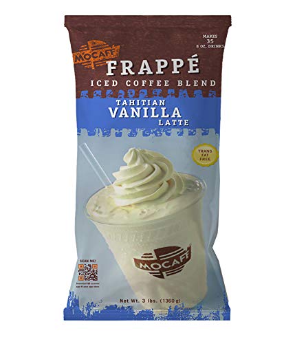 Mocafe Frappe Tahitian Vanilla Latte, Ice Blended Coffee, 3-Pound Bag