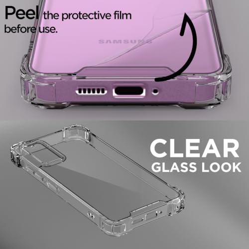Image of Outlouders Back Cover for Samsung Galaxy S20 Fe 5G Clear Transparent PC + TPU Bumper Case with Raised Edges for Shockproof Protection (Transparent)