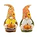 BFYDOAA Gnomo autunnale con foglia di acero di zucca, bambola di peluche senza volto per Halloween Ringraziamento autunno raccolto ornamento