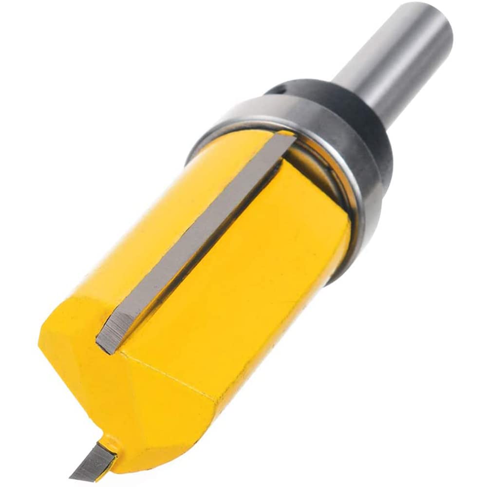 Set di 4 Punte da 1/4 di Pollice con Gambo a Filo Modello, Strumenti per rifinitura a Filo Dritto con Modello di Cuscinetto Trapano per fresatrice Professionale per Legno Top Utensili