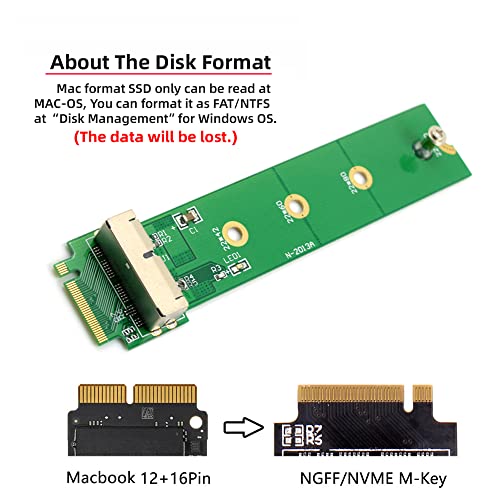 NFHK PCI Express PCI-E 4X M.2 NGFF M-Key to 2013 2014 2015 Apple MacBook SSD Convert Card for A1493 A1502 A1465 A1466 Cable 50cm - Image 3