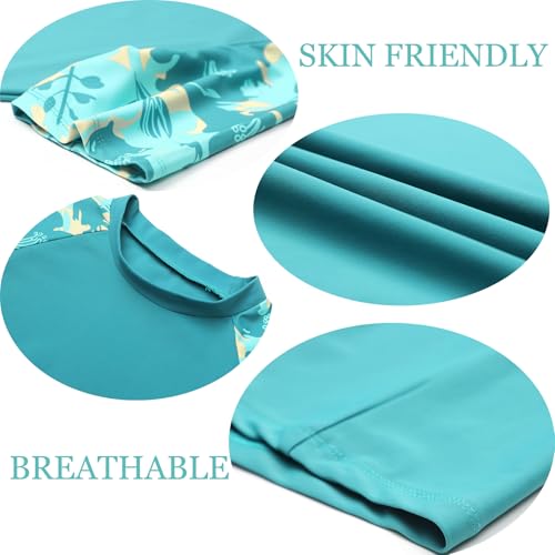 Boys' Rash Guard Set Two Piece Swimsuits Kids Short Sleeve Swimwear Swim Trunks with Compression Liner(5-16T)4