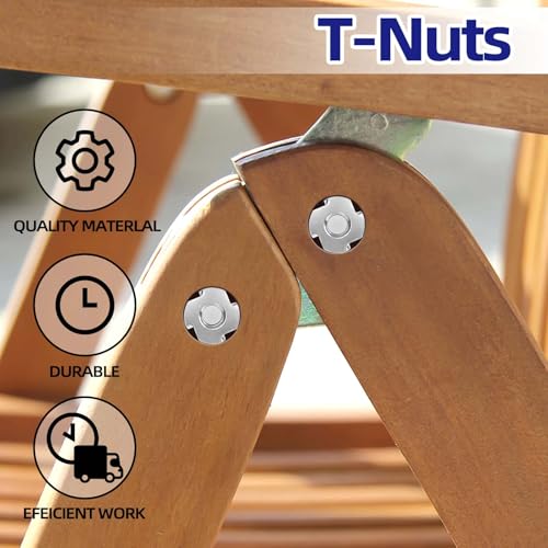 1434-20 t-nuts 304 stainless steel 4-pronged tee nut for wood rock climbing holds furniture 25 pcs