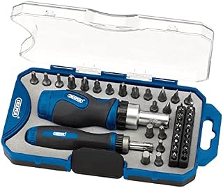 Draper 46479 Ratchet Screwdriver and Bit 42 Piece Set , Blue
